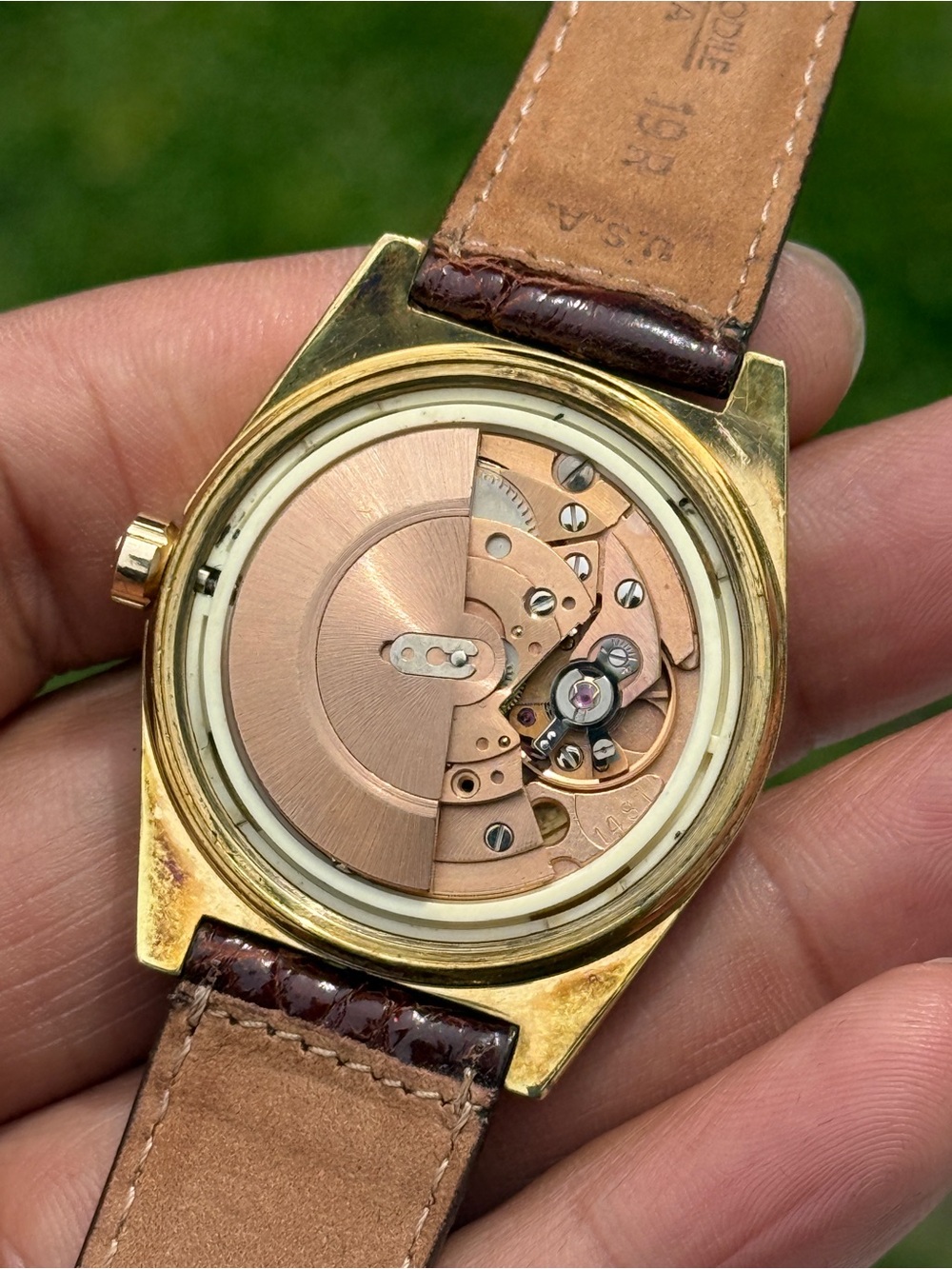 Omega Geneve Vintage Automatic Caliber 1481 Men's Watch brown leather strap - Picture 11 of 12
